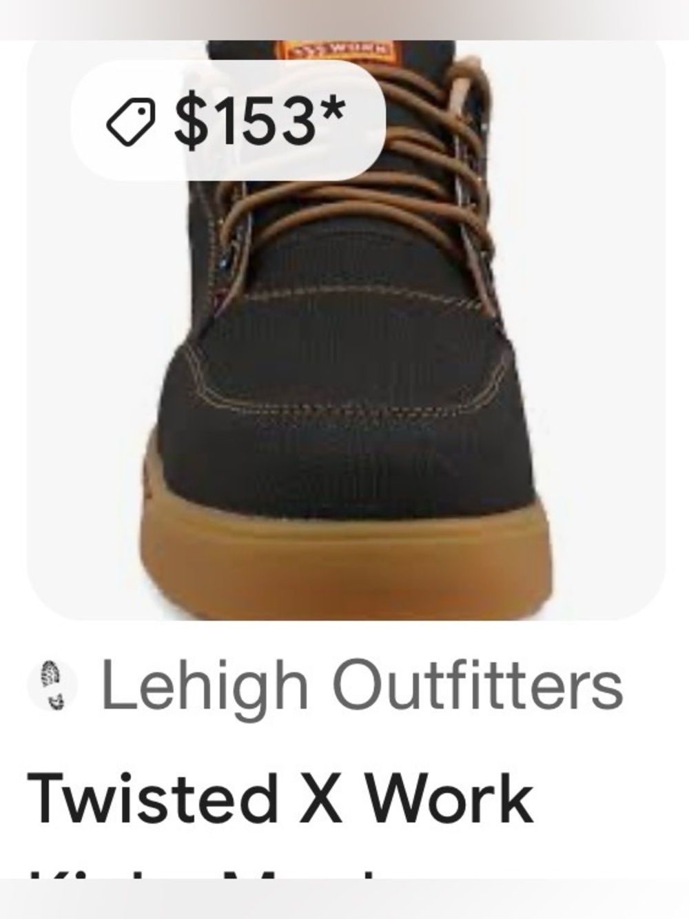 Twisted X Men's Black and Tan Work Boot